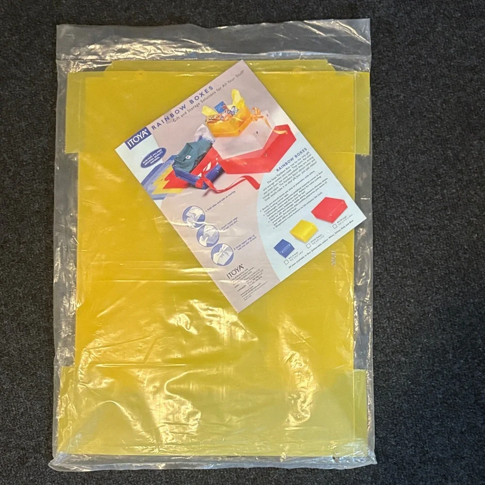 Bright Yellow Gift Storage Box 4 1/2” x 11” x 14 3/4”